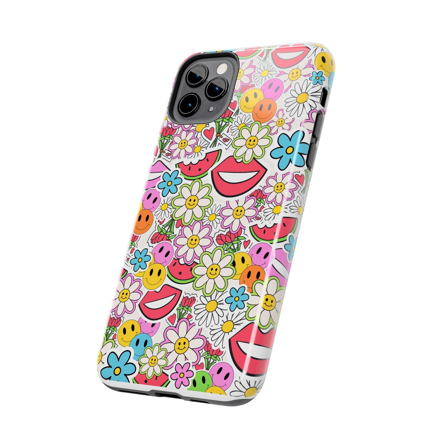 Retro Multi Color - Tough iPhone Cases - Choose your Size