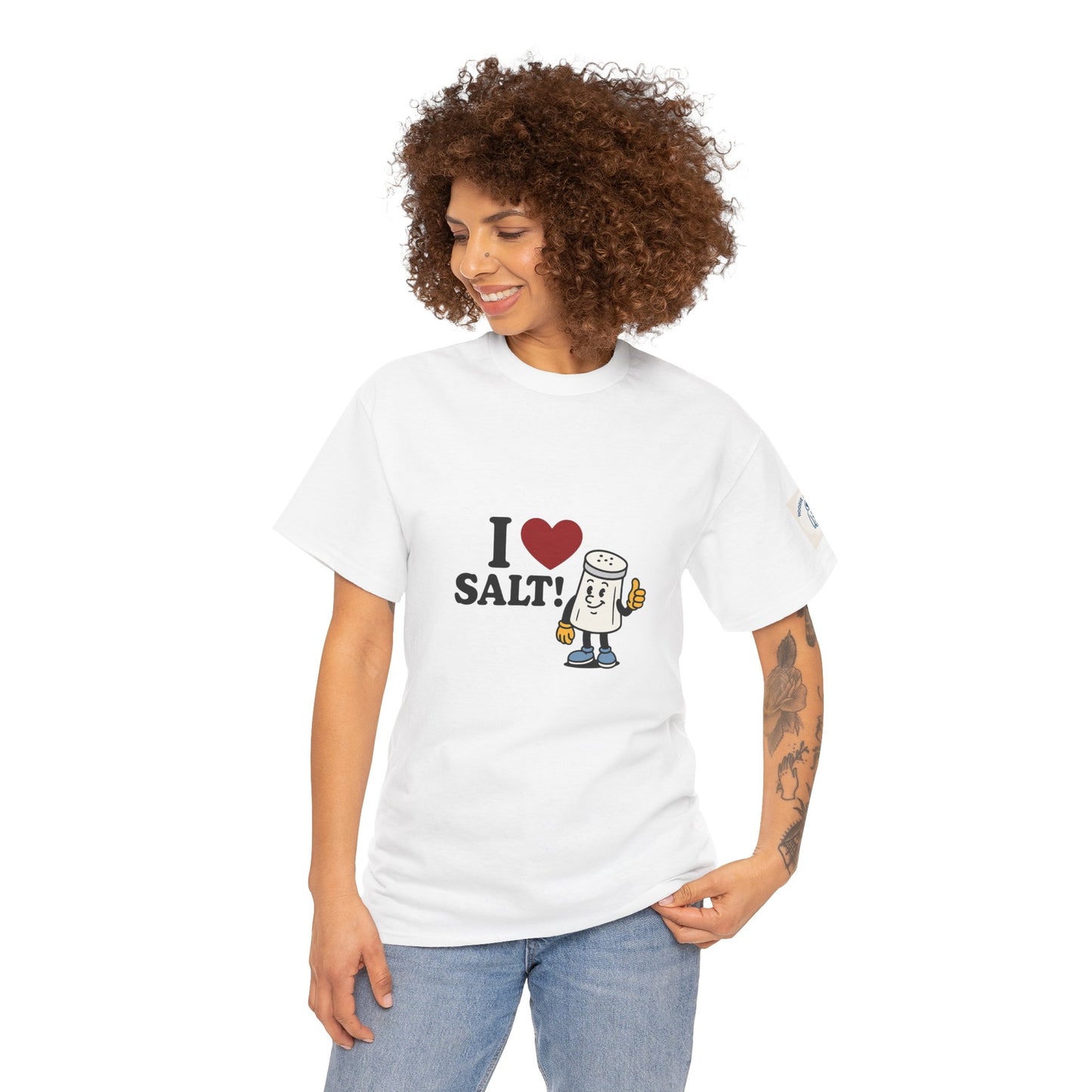 I ❤️ SALT! - Unisex Heavy Cotton Tee, Vintage Style Tee, Casual Wear, Summer Essentials, Gift for Salt Lovers