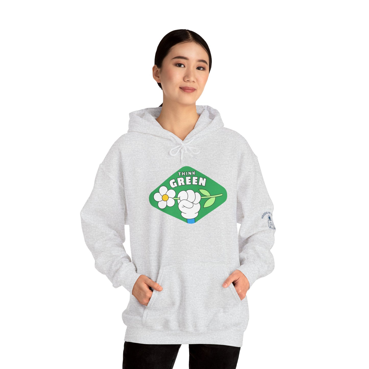 THINK GREEN - Unisex Heavy Blend Hooded Sweatshirt. Stay Warm in Cozy in Winter Classrooms [...]