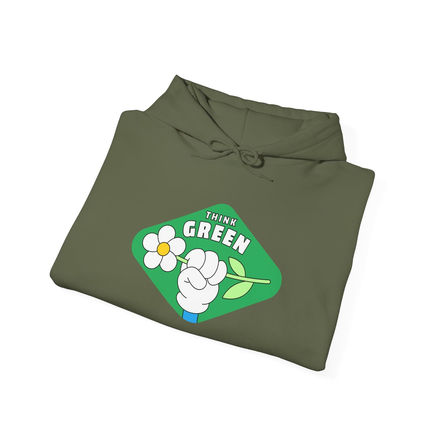 THINK GREEN - Unisex Heavy Blend Hooded Sweatshirt. Stay Warm in Cozy in Winter Classrooms [...]
