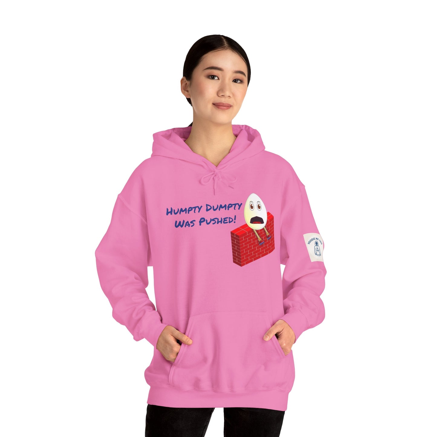 Humpty Dumpty Was Pushed! - Unisex Heavy Blend Hooded Sweatshirt. Stay Warm in Cozy in Winter Classrooms [...]