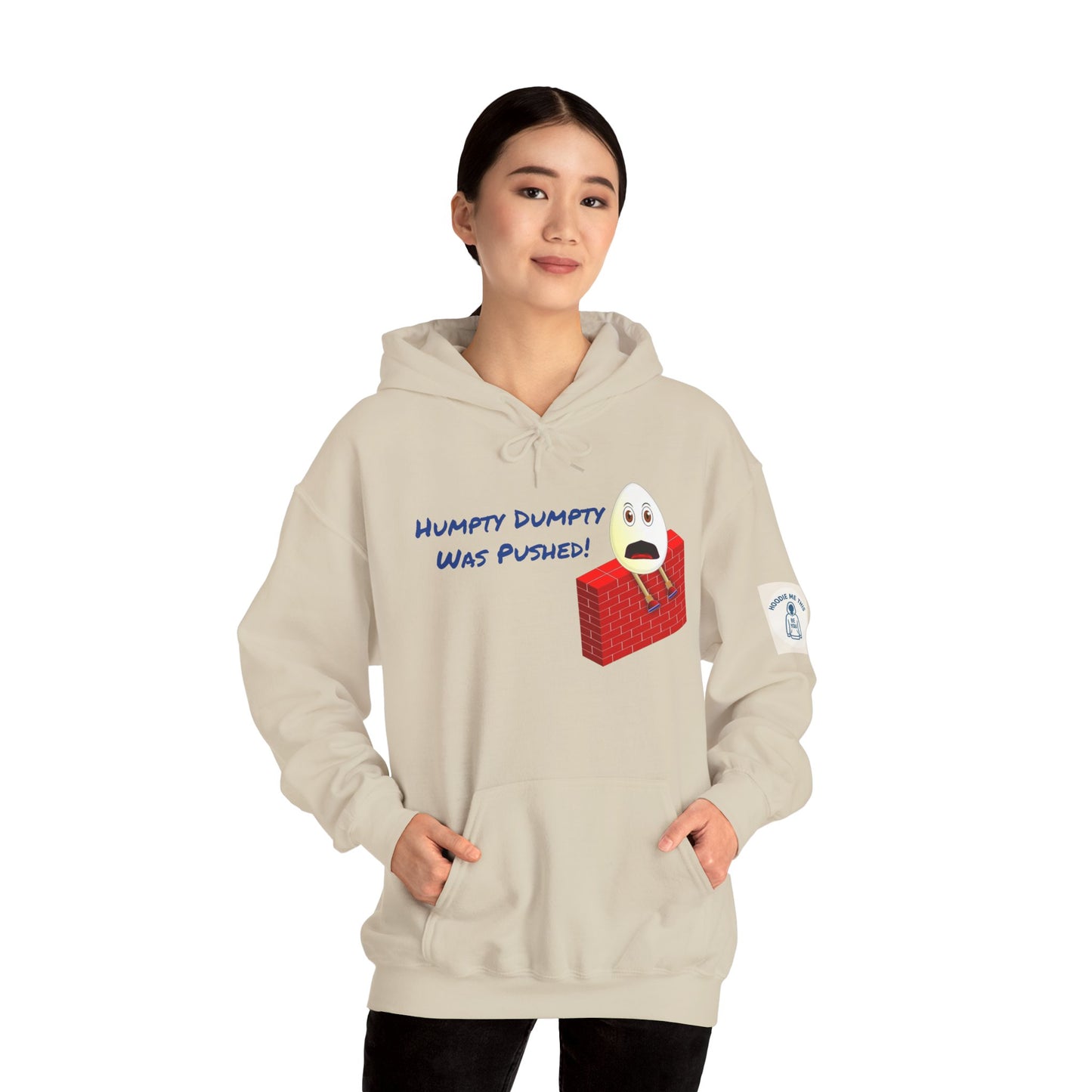Humpty Dumpty Was Pushed! - Unisex Heavy Blend Hooded Sweatshirt. Stay Warm in Cozy in Winter Classrooms [...]