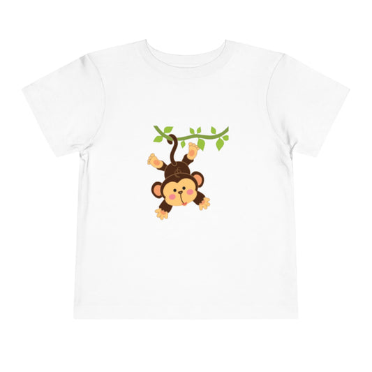 Hanging Monkey-  Short Sleeve Tee, Cute Kids Tee, Animal T-Shirt, Birthday Gift, Playtime Outfit, Baby Shower Gift