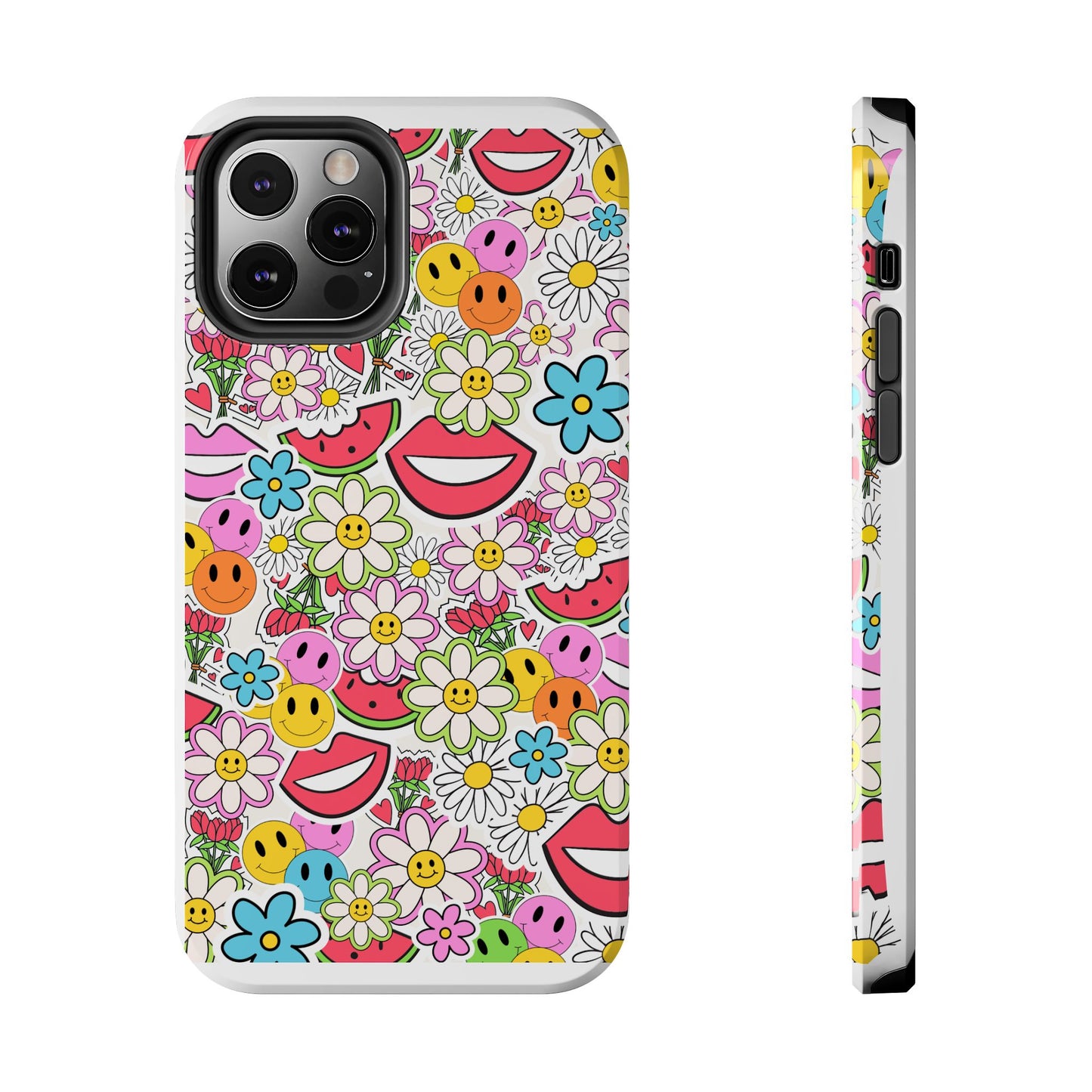 Retro Multi Color - Tough iPhone Cases - Choose your Size