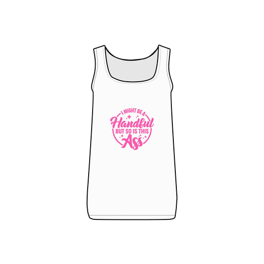 I Might Be A Handful… Women's Micro Ribbed Tank | Cute Casual Summer, Lounge Wear