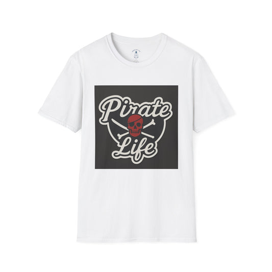 Red Skull Pirate Life - Unisex Softstyle T-Shirt