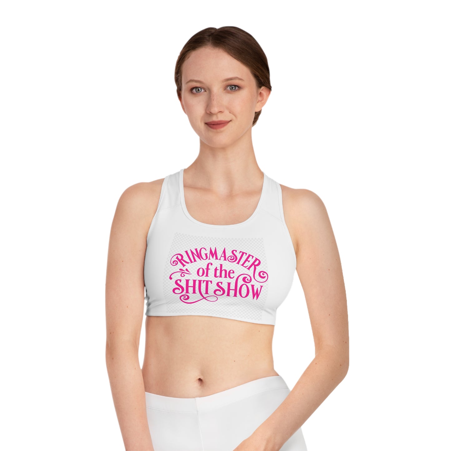 RINGMASTER of the SHIT SHOW -  Sports Bra, Cute Workout Top, Fitness Apparel, Activewear for the Gym or Yoga