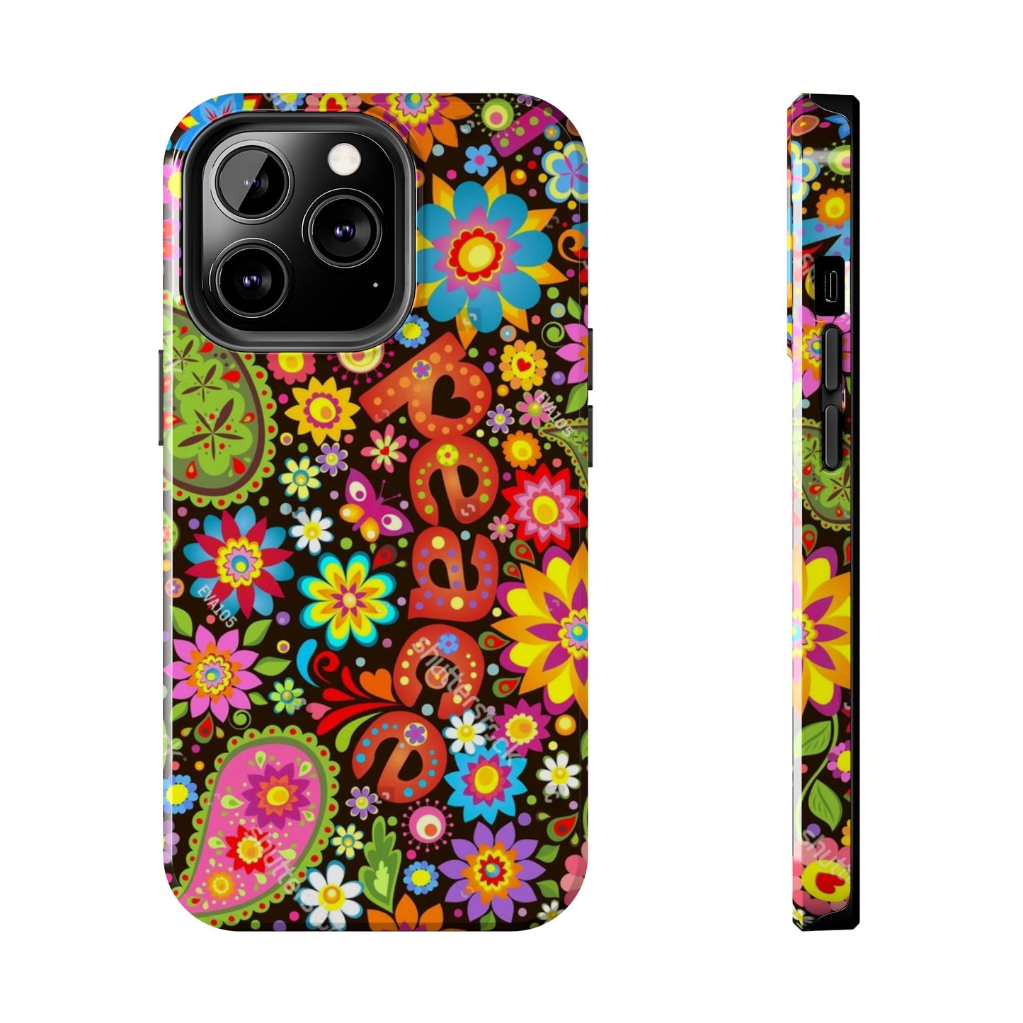 RETRO - PEACE - Tough iPhone Cases - Choose your Model & Size
