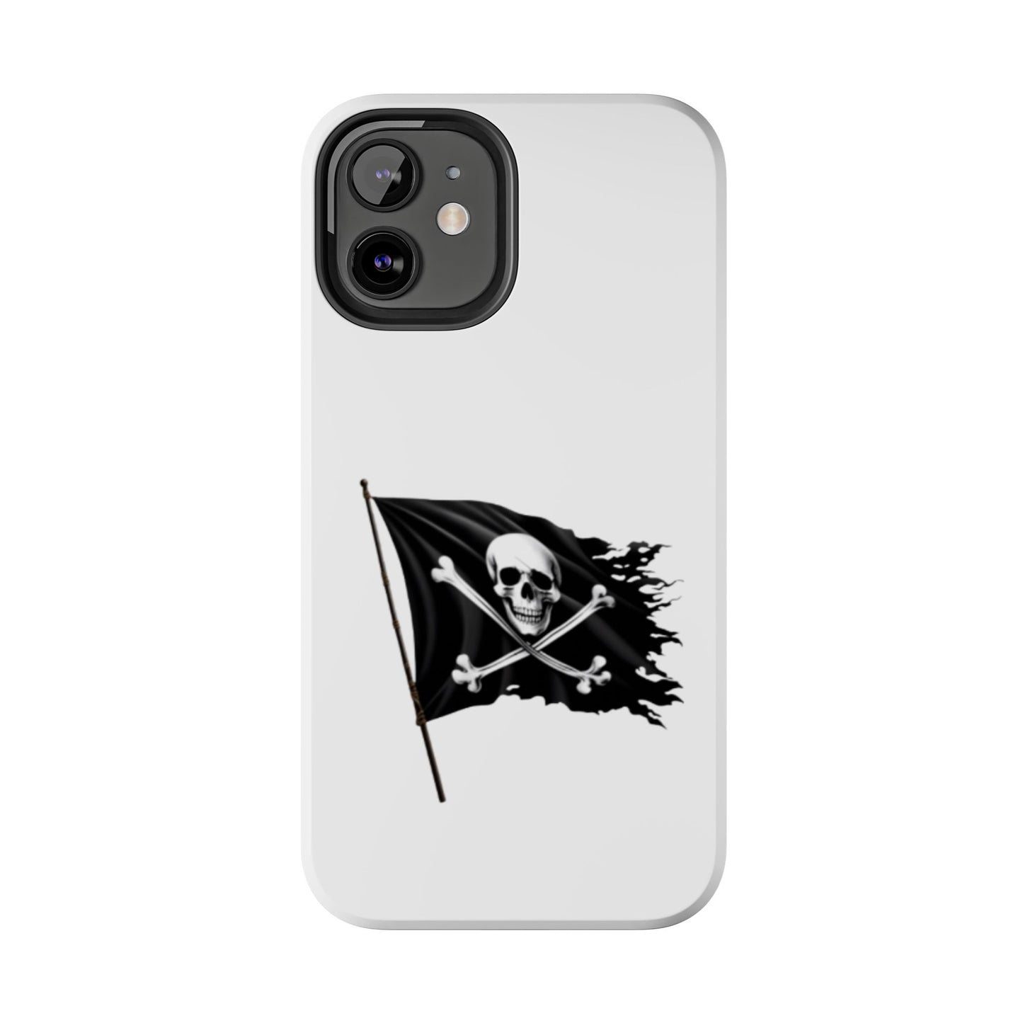 Black Skull Pirate Flag - Tough iPhone Cases - Choose your Size