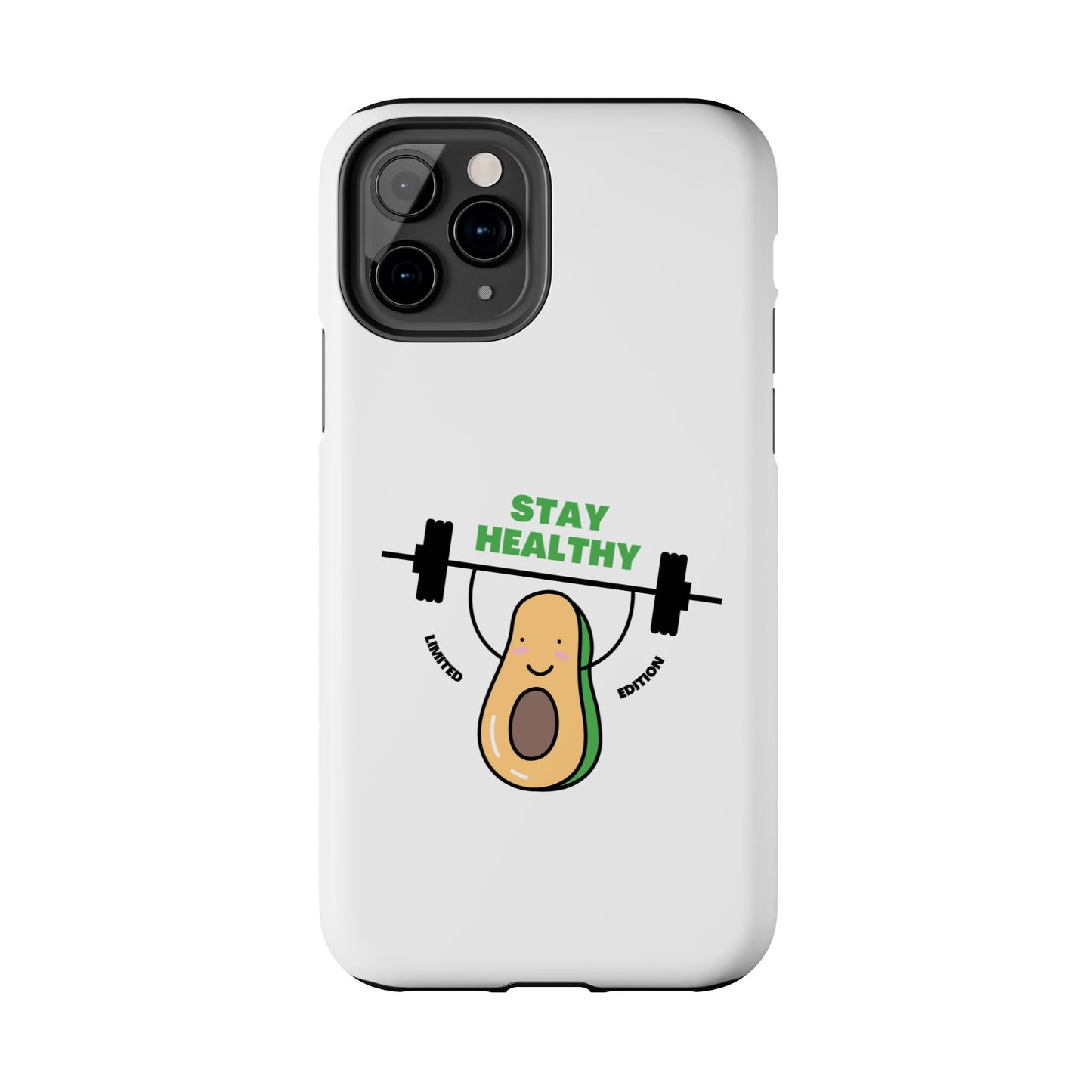Stay Healthy Avocado - Tough iPhone Cases - Choose your Size