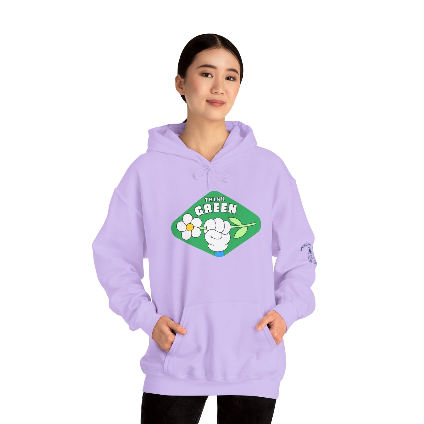 THINK GREEN - Unisex Heavy Blend Hooded Sweatshirt. Stay Warm in Cozy in Winter Classrooms [...]