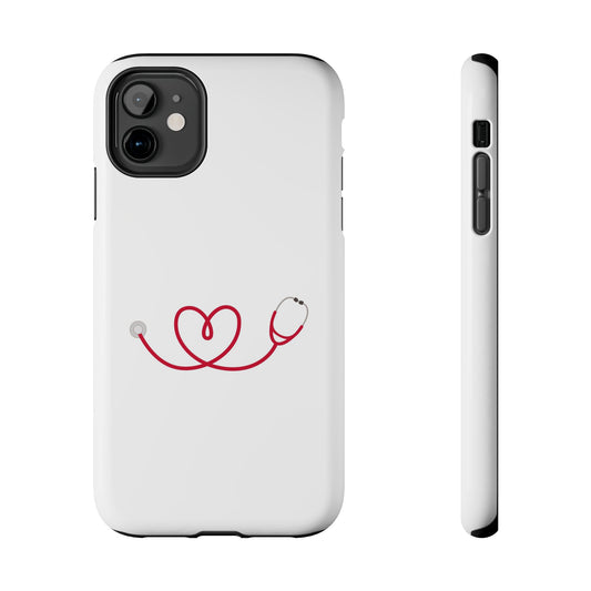 Stethoscope Heart - Tough iPhone Cases - Choose your Size