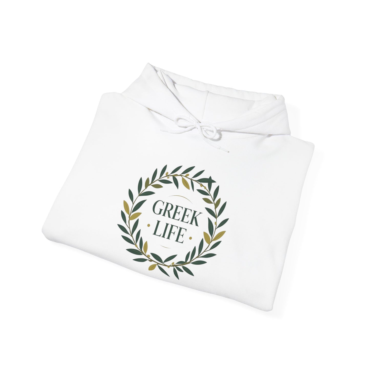 GREEK LIFE - Unisex Heavy Blend Hooded Sweatshirt. Stay Warm in Cozy in Winter Classrooms & Wear your Greek Pride! [...]