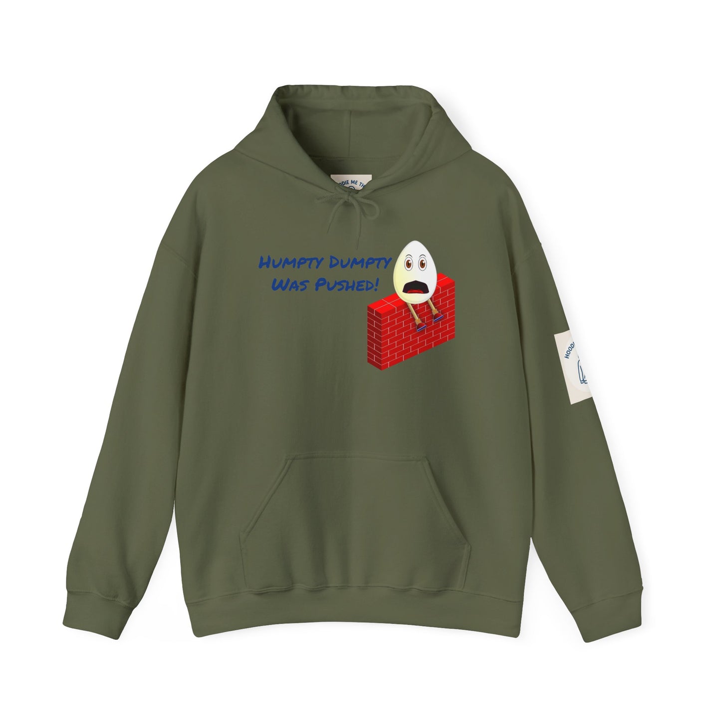 Humpty Dumpty Was Pushed! - Unisex Heavy Blend Hooded Sweatshirt. Stay Warm in Cozy in Winter Classrooms [...]