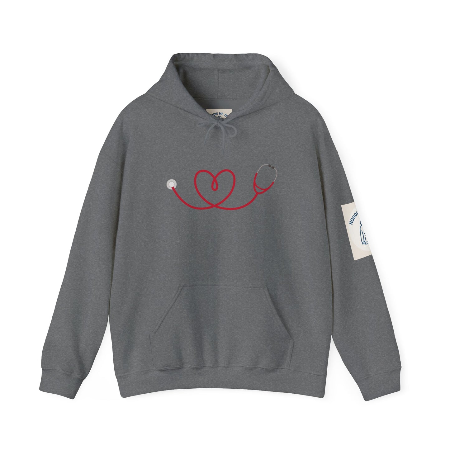 Stethoscope Heart - Unisex Heavy Blend Hooded Sweatshirt, Police Support Apparel, Law Enforcement Gear, Gift for First Responders, [...]