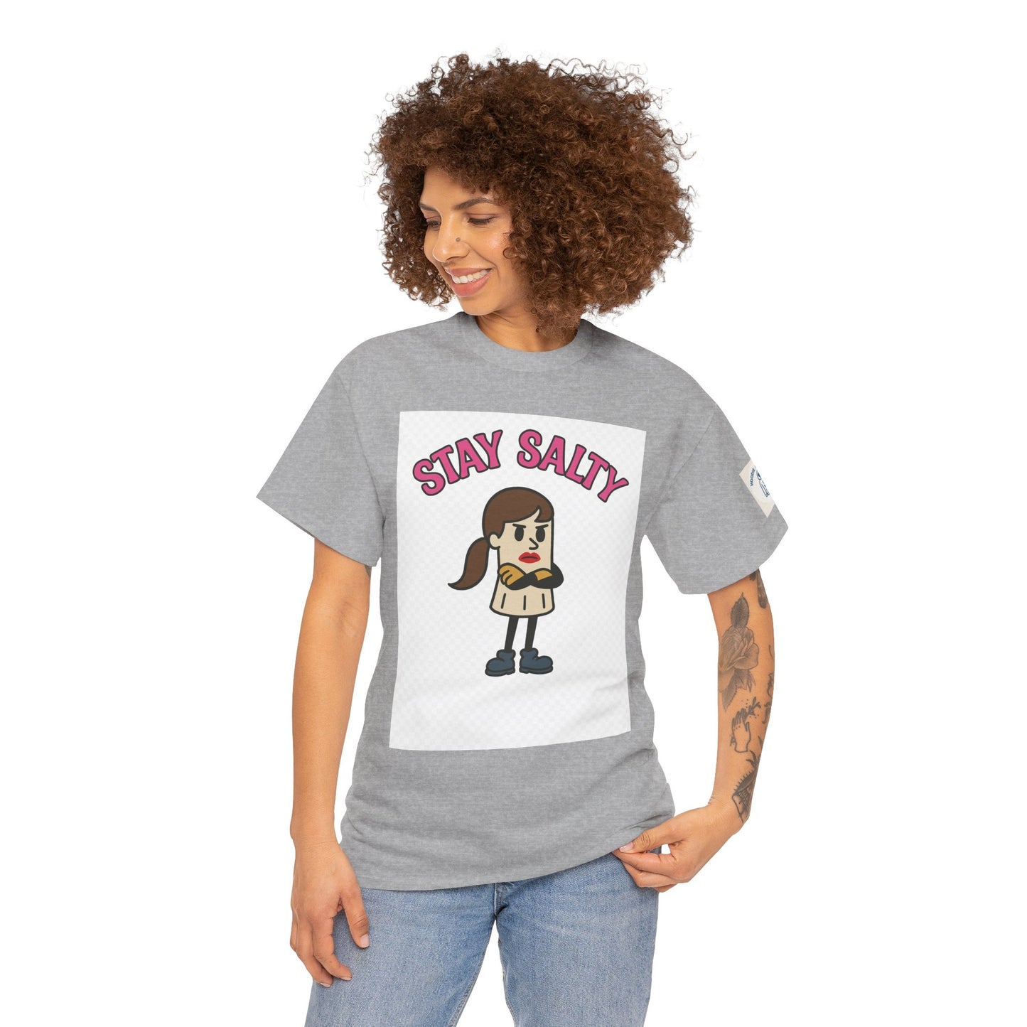 STAY SALTY! - Unisex Heavy Cotton Tee, Vintage Style Tee, Casual Wear, Summer Essentials, Gift for Florida Lovers
