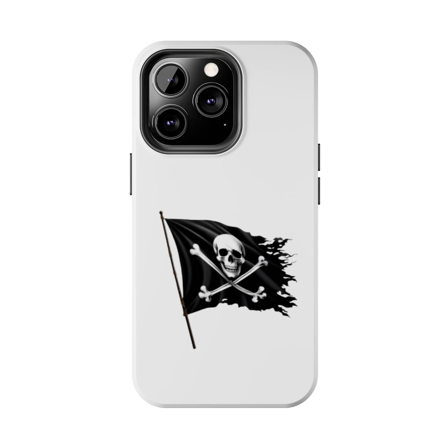 Black Skull Pirate Flag - Tough iPhone Cases - Choose your Size