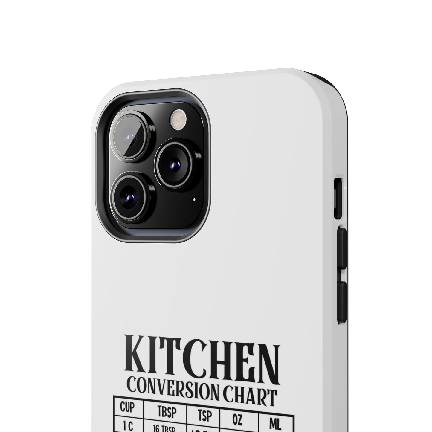 Kitchen Conversion Chart - Tough iPhone Cases - Choose your Size