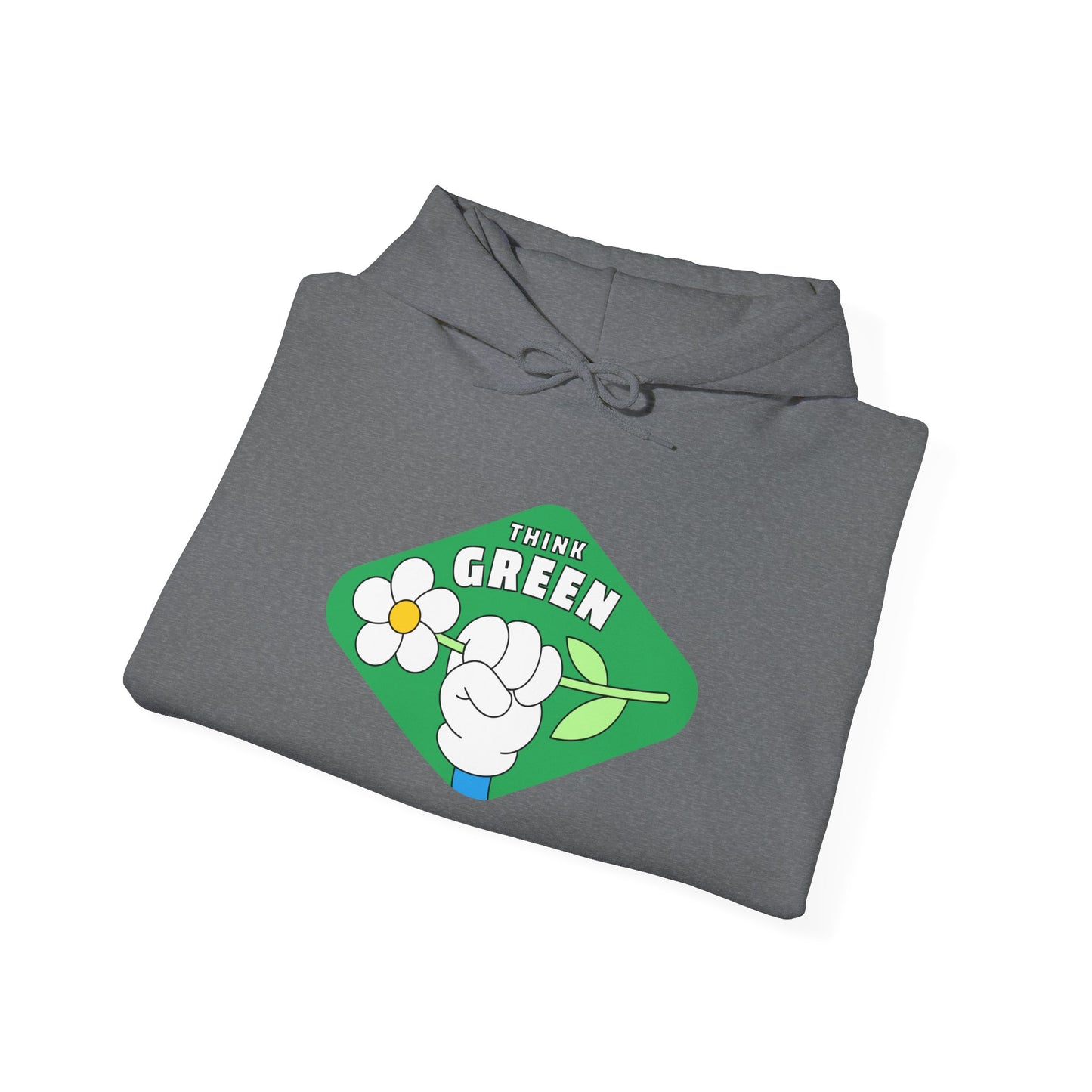 THINK GREEN - Unisex Heavy Blend Hooded Sweatshirt. Stay Warm in Cozy in Winter Classrooms [...]