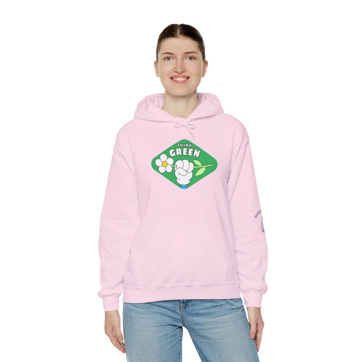 THINK GREEN - Unisex Heavy Blend Hooded Sweatshirt. Stay Warm in Cozy in Winter Classrooms [...]