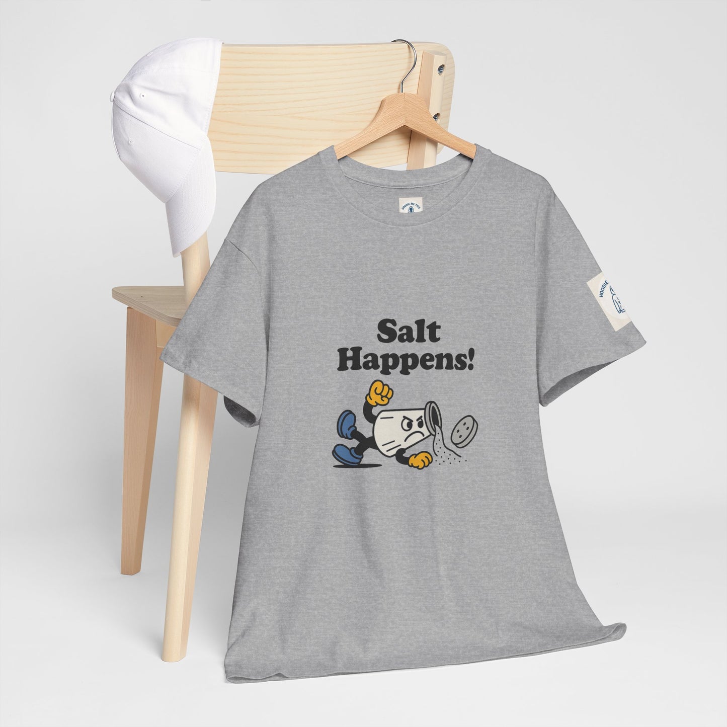 Salt Happens - Unisex Heavy Cotton Tee, Vintage Style Tee, Casual Wear, Summer Essentials, Gift for Florida Lovers