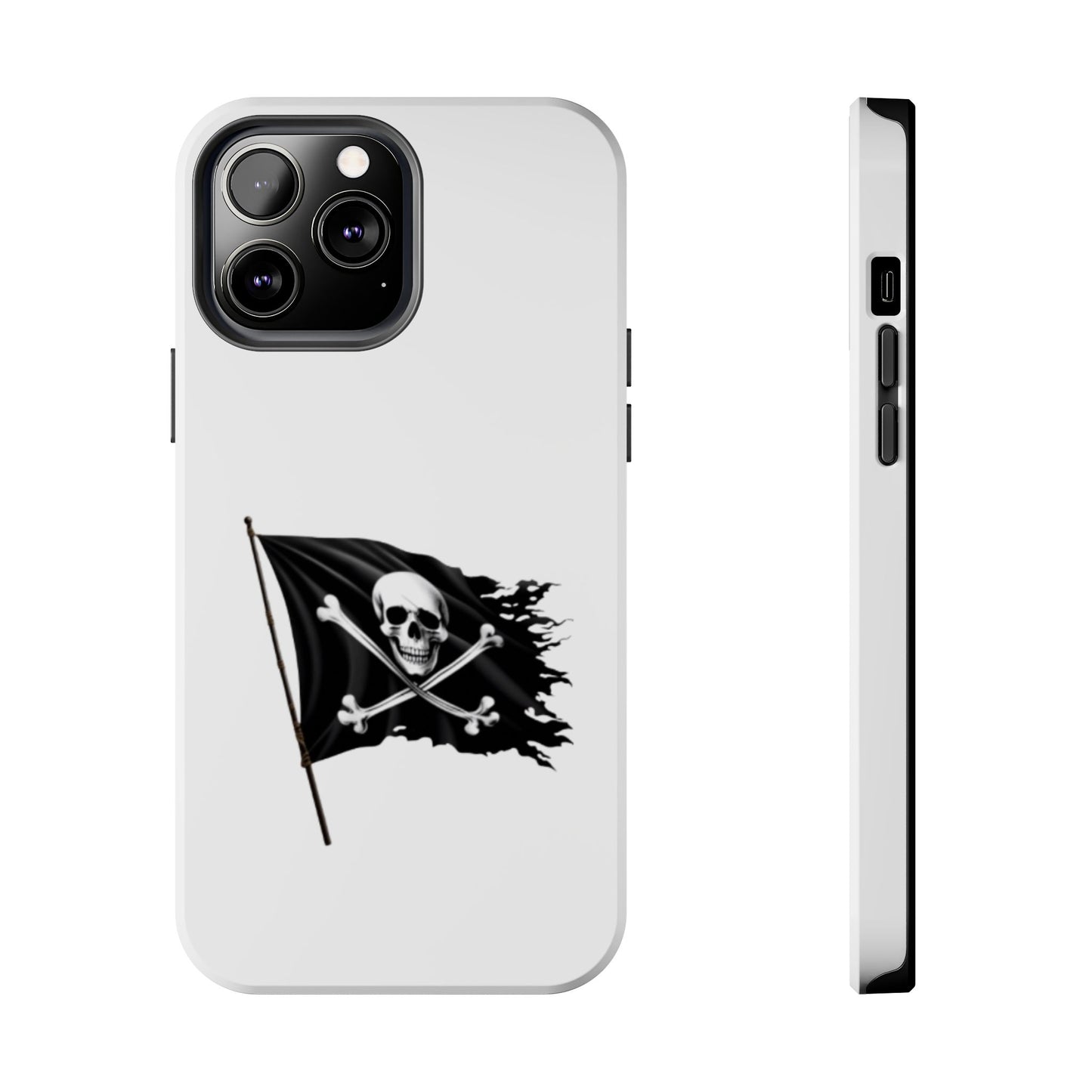 Black Skull Pirate Flag - Tough iPhone Cases - Choose your Size
