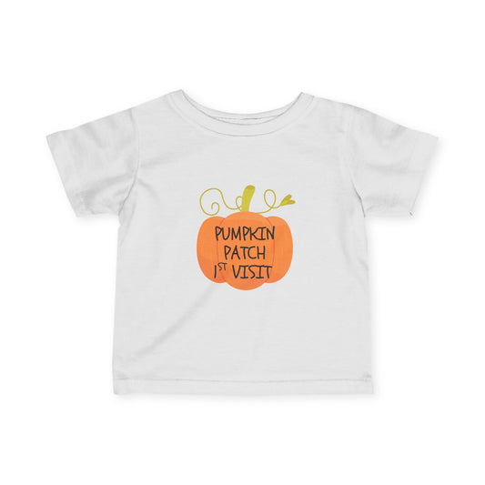 Pumpkin Patch 1st Visit - Infant Tee, Cute Baby Shirt, Toddler Graphics, Baby Shower Gift, Nursery Decor