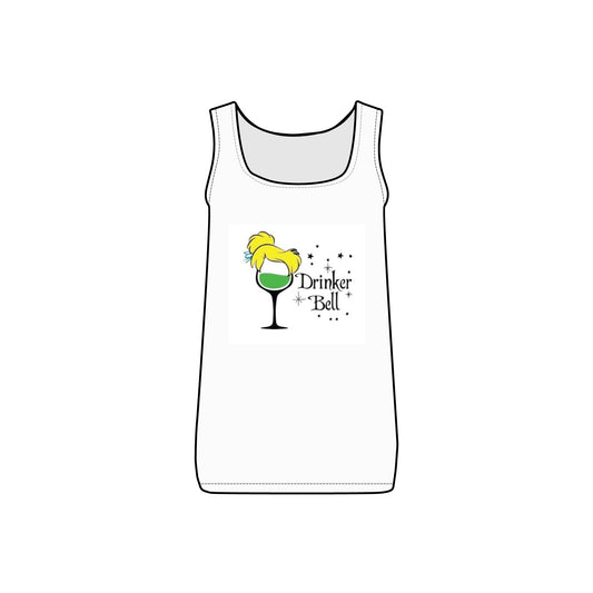 Drinker Bell Women's Micro Ribbed Tank | Cute Casual Summer Top, Gift for Her, Disney Fan Shirt, Sleep Wear